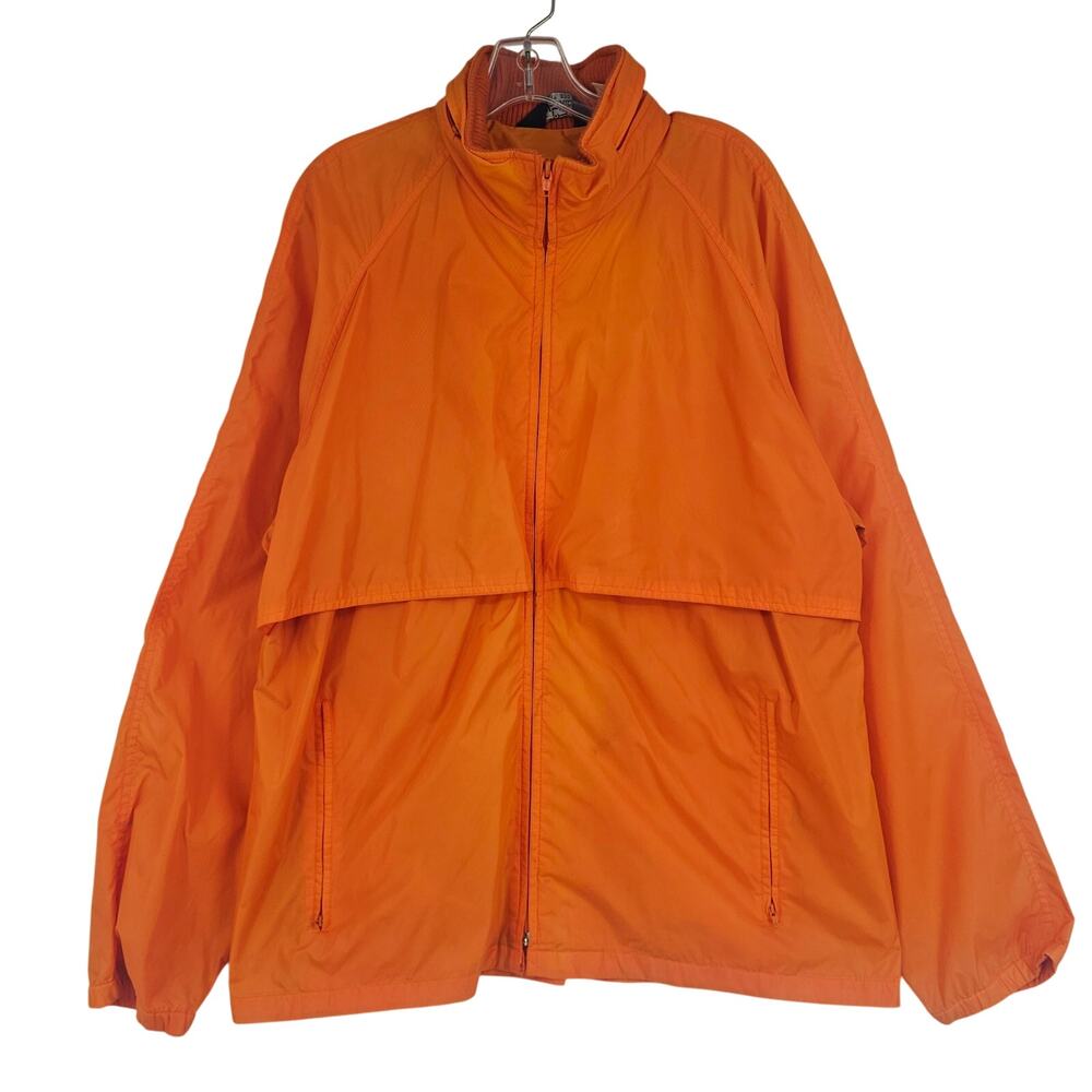 Vintage Woolrich Hooded Windbreaker full zip Jacket 4120 Orange Men's L 2748